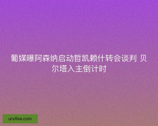 葡媒曝阿森纳启动哲凯赖什转会谈判 贝尔塔入主倒计时